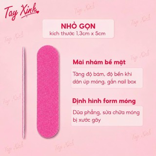 Dũa Móng Mini 2 Mặt Nhám Tay Xinh – Set 100 Chiếc / Lẻ 1 Chiếc, Dũa Nail Box, Dũa Tạo Form Móng, Dũa Móng Chuyên Nghiệp