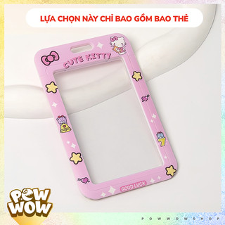Bao Đựng Thẻ Nhân Viên Nhựa Trong Hai Mặt Pastel Nhân Vật Hoạt Hình Đáng Yêu Cute Sanrio Kuromi, Piano, Cinnamoroll, Pur