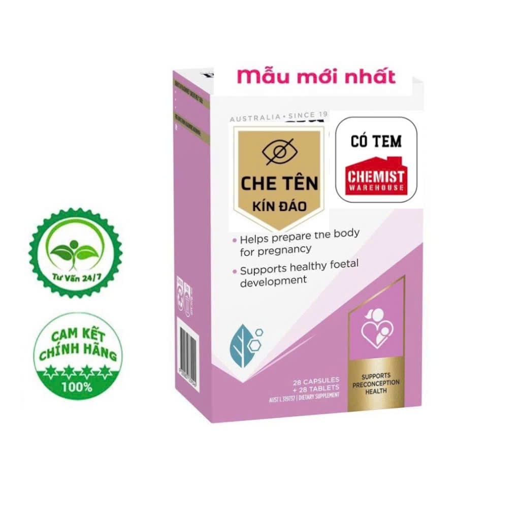 (06/2027) Tăng thụ thai bổ trứng Blackmores Conceive Well Gold cho phụ nữ trước bầu 56 viên của Úc