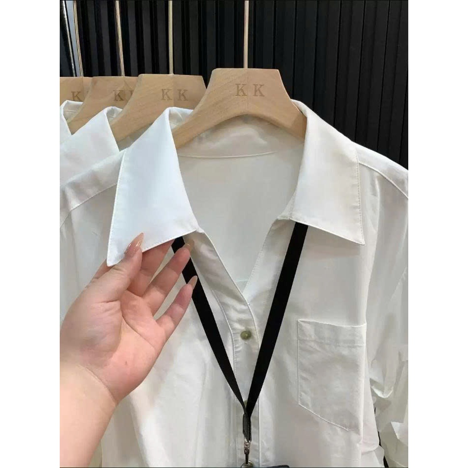 Áo Sơ Mi Peplum Élan Sweet - Áo Kiểu Trắng Chiết Eo Sang Trọng, Thời Trang Công Sở Nữ Thiết Kế Mùa Hè 2026