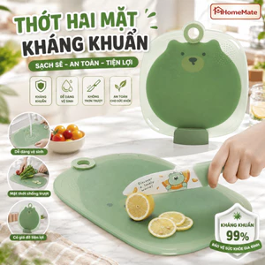Thớt Nhựa Kháng Khuẩn HomeMate Cao Cấp, Thớt Chống Trượt Có Móc Treo Chống Ẩm Mốc Dễ Vệ Sinh