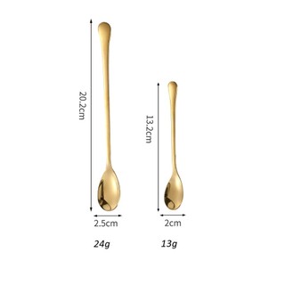 ( Giá sỉ Đá bầu ) Set 10 Muỗng  dùng uống  Cà Phê cán dài  Inox 304 loại giọt nước loại tốt
