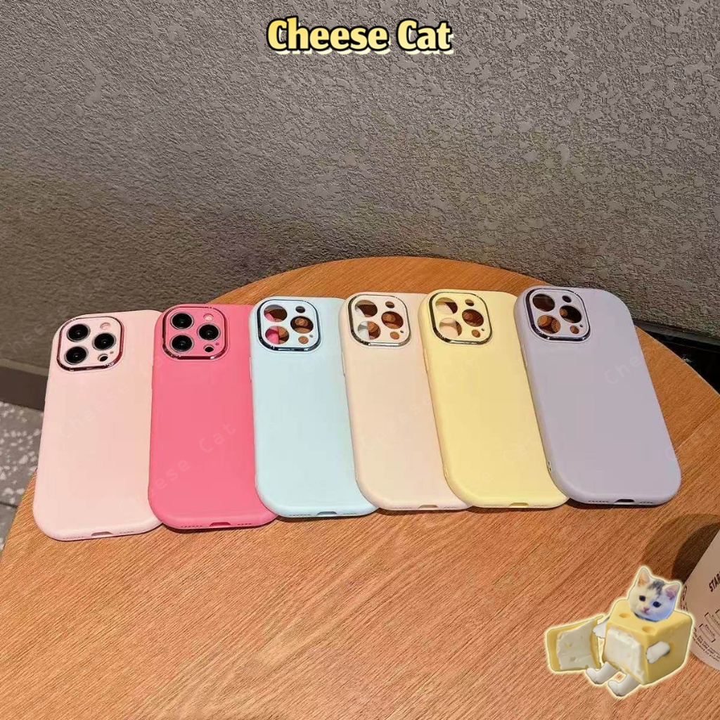 Ốp lưng iPhone màu kẹo ngọt cho iPhone 7 8 Plus SE Xs Max XR 11 12 13 Pro Max Ốp bảo vệ bằng silicon