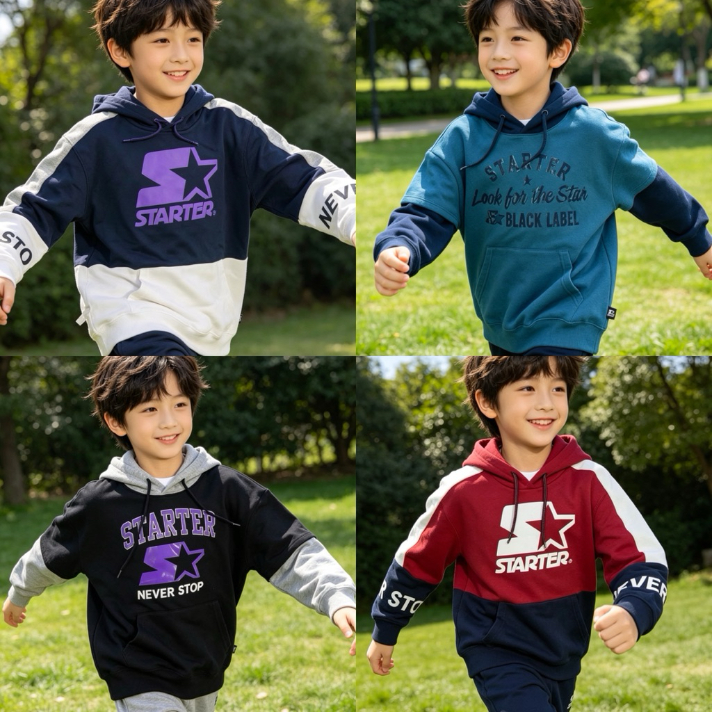 Áo Hoodie Nỉ Bông Bé Trai Bé Gái Hàng Xuất Dư C6376 Size 10-16 Tuổi (33-50kg) Dày Dặn Giữ Ấm