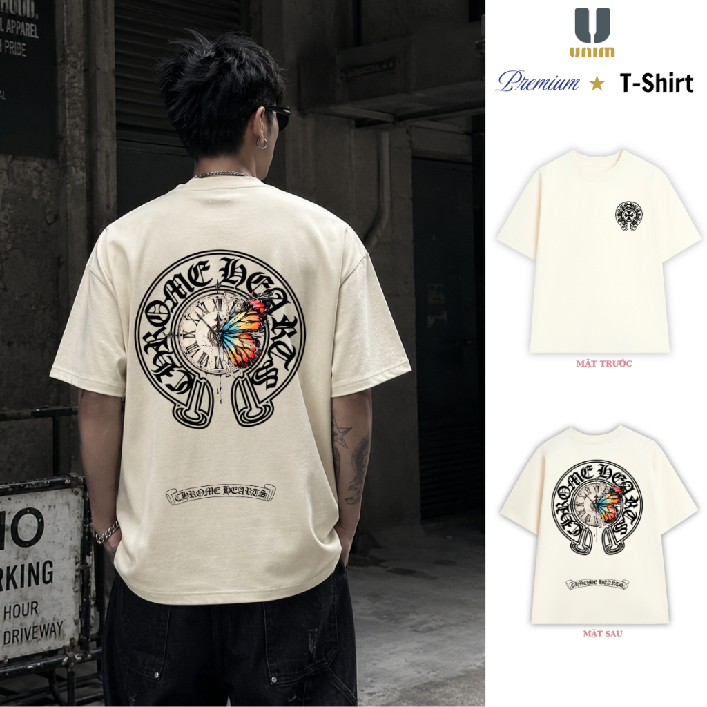 Áo Thun Chrome Đồng Hồ Unim Fashion Chất Liệu Cotton Việt Co Giãn Hai Chiều Hình In Chống Bong Chóc