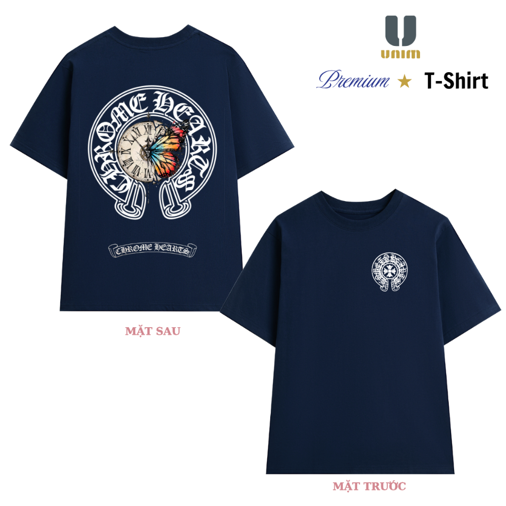 Áo Thun Chrome Đồng Hồ Unim Fashion Chất Liệu Cotton Việt Co Giãn Hai Chiều Hình In Chống Bong Chóc