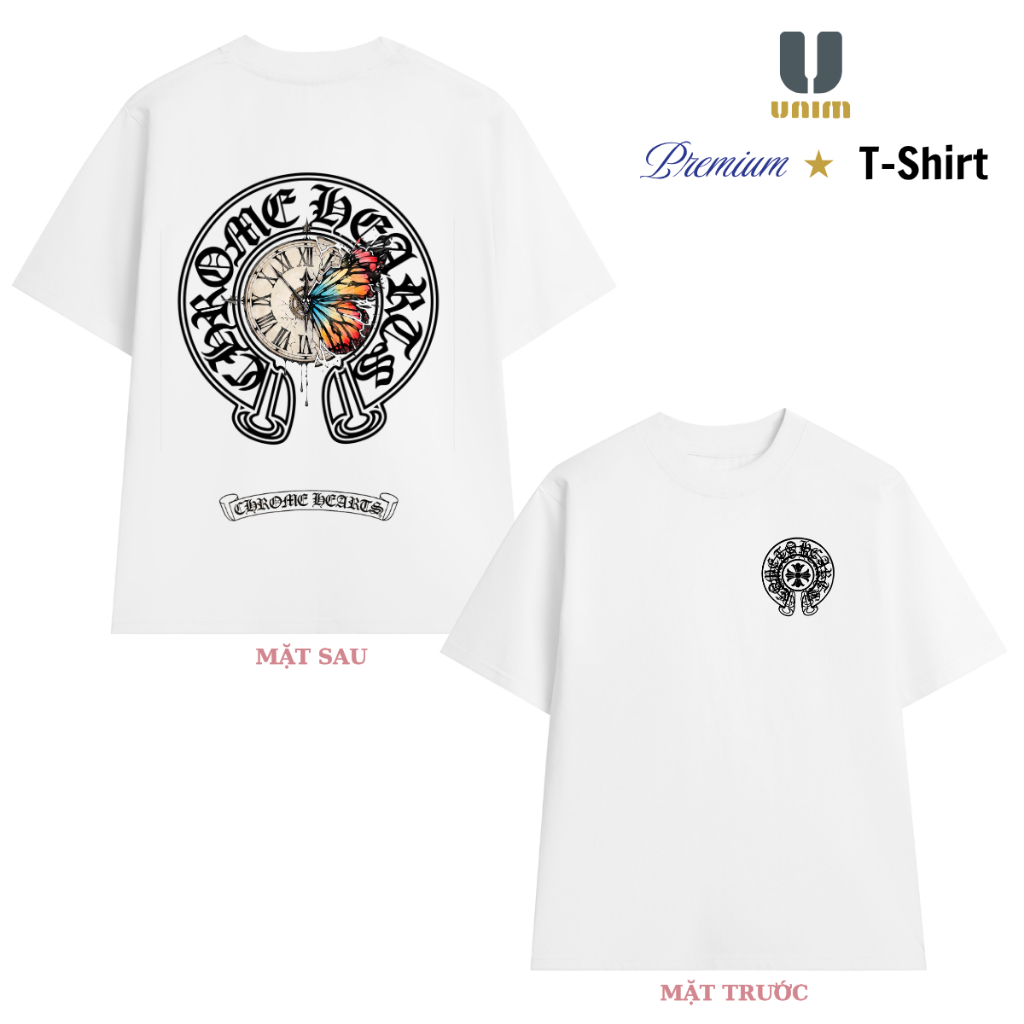 Áo Thun Chrome Đồng Hồ Unim Fashion Chất Liệu Cotton Việt Co Giãn Hai Chiều Hình In Chống Bong Chóc