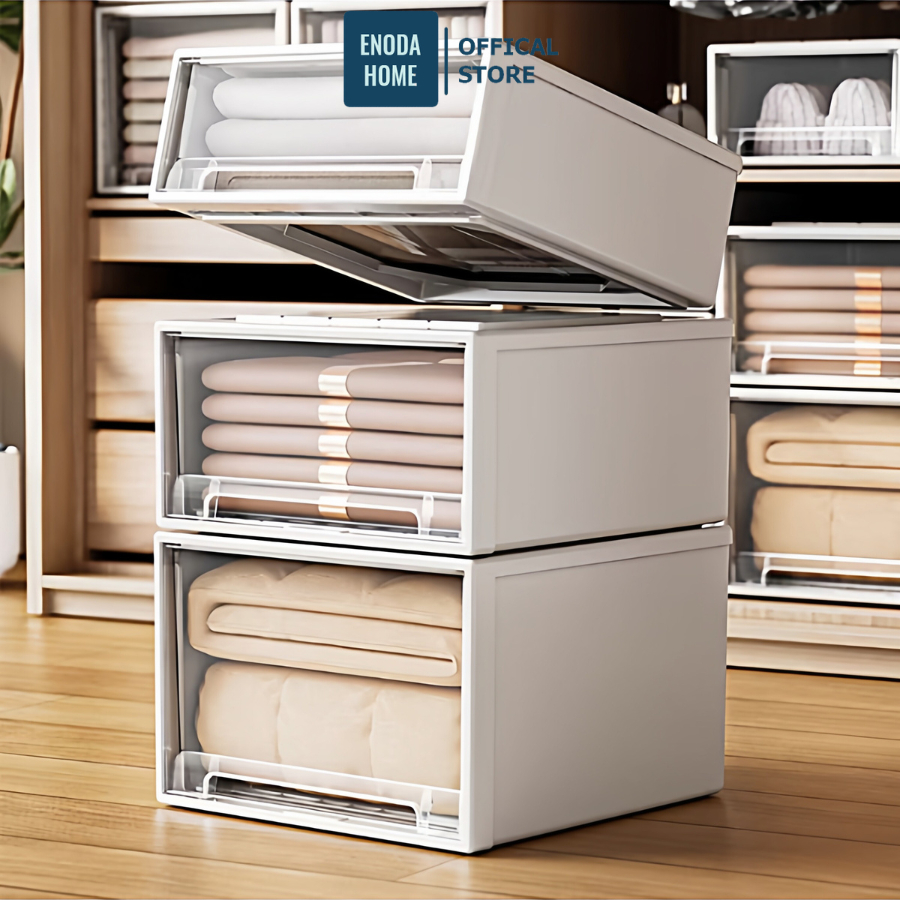 Hộp Ngăn Kéo Trong Enoda Home Đựng Quần Áo, Tất Vớ Có Thể Xếp Nhiều Tầng Q006