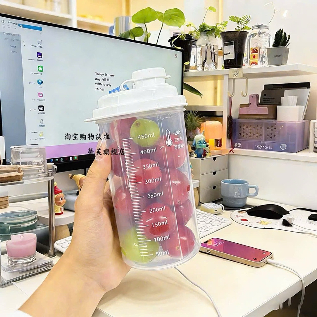 Sét 3 bình nhựa có chia vạch tiện lợi , bình nước nhựa đựng đồ đa năng