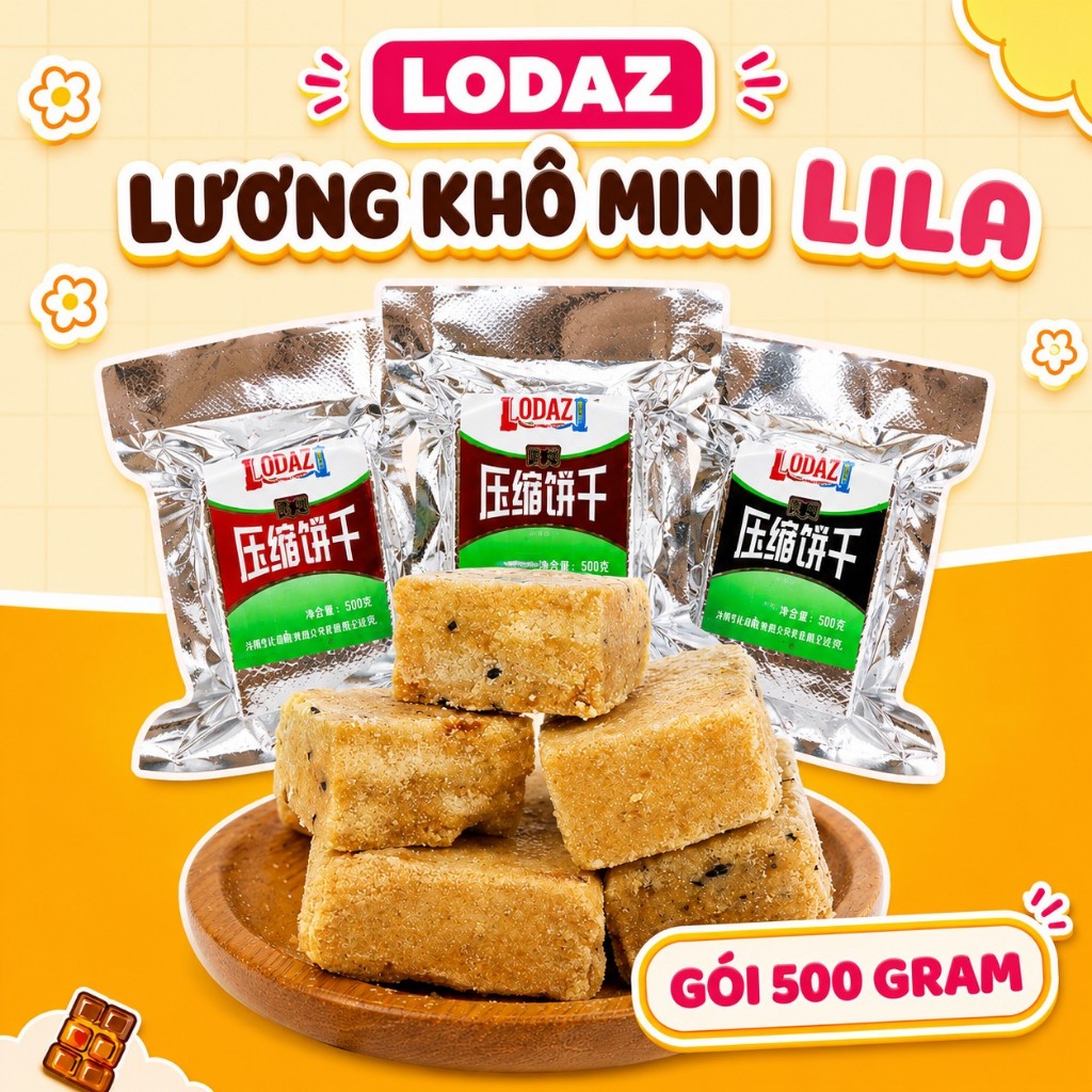Lương khô mini LiLa bánh lương khô mini Lodaz tiện lợi, dinh dưỡng có ...
