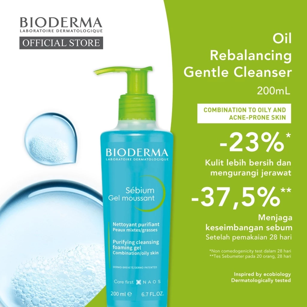 sữa thanh lọc Bioderma Sensibio Gel Moussant 200ml/500ml / Bioderma Sebium Gel Moussant 200ml/500ml