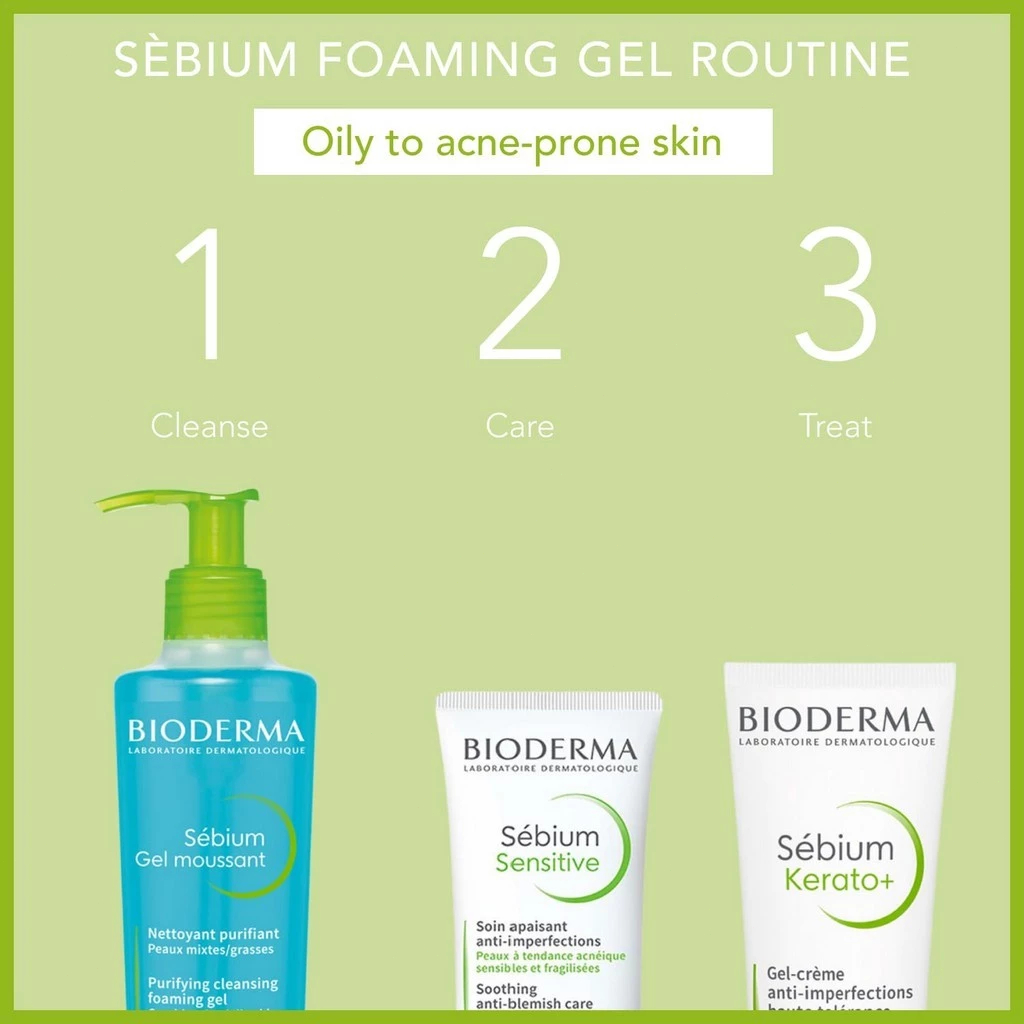 sữa thanh lọc Bioderma Sensibio Gel Moussant 200ml/500ml / Bioderma Sebium Gel Moussant 200ml/500ml