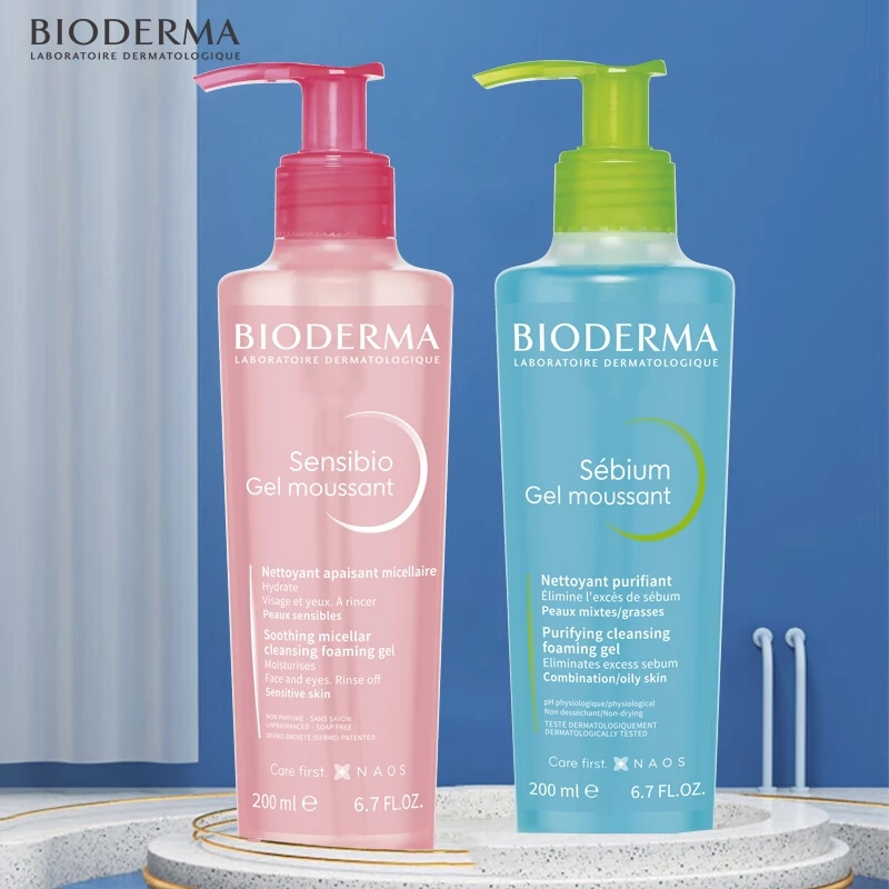 sữa thanh lọc Bioderma Sensibio Gel Moussant 200ml/500ml / Bioderma Sebium Gel Moussant 200ml/500ml