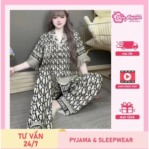 Đồ ngủ dễ thương, đồ bộ nữ đồ mặc nhà, đồ ngủ lụa lạnh cao cấp, pijama mặc nhà họa tiết tiểu thư[38]
