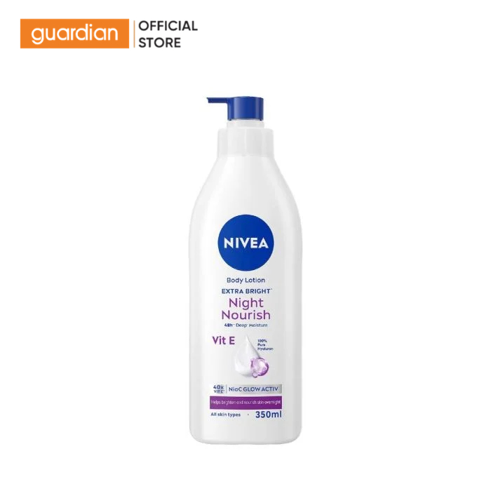 Sữa Dưỡng Thể Giúp Hỗ Trợ Sáng Da Ban Đêm Night White Nivea 350Ml