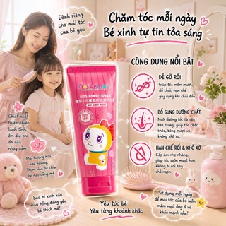 Dầu xả Doraemon cho bé từ 3 đến 15 tuổi  chiết xuất thiên nhiên, giảm gãy rụng cho tóc 150g