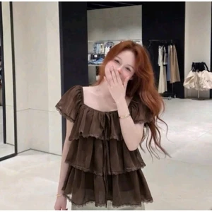 ÁO VOAN BABYDOLL XẾP TẦNG TAY BÈO SANG CHẢNH CHO NỮ BY CHAMIE A7178