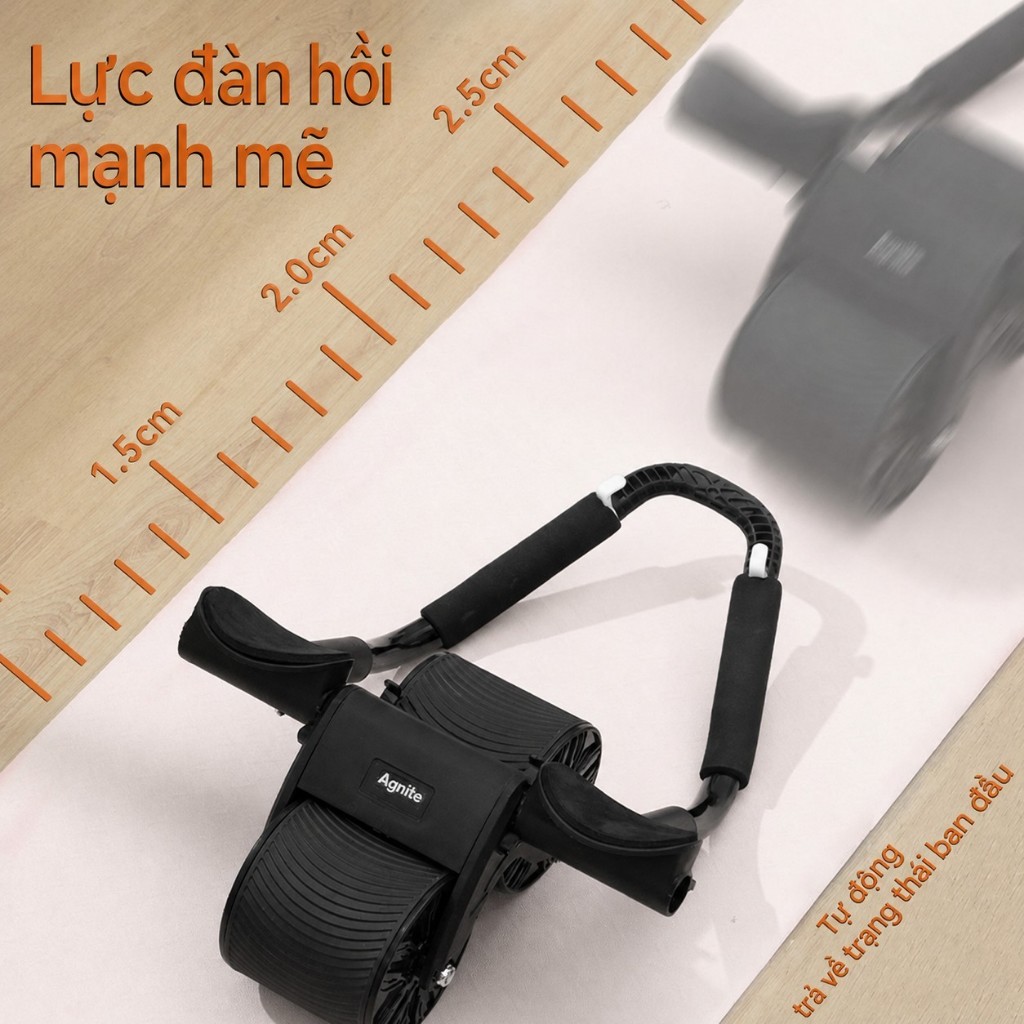 Con lăn tập bụng AGNITE Bánh Lăn Bánh Xe Đôi Chịu Lực Tốt Dễ Sử DụngTập Gym Yoga Tại Nhà