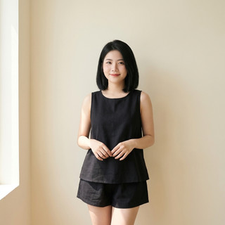 Bộ Pijama Nữ Lụa Ánh Kim Cao Cấp Sát Nách Quần Short Mặc Nhà Ngủ Mềm Mịn Thoáng Mát Không Bí Bách B14