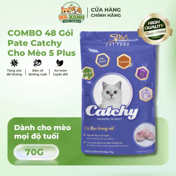 Pate Catchy Thức Ăn Cho Mèo [Túi 70G] Pate 5 Plus - Pate Dinh Dưỡng Dành Cho Mèo - Na Xanh Petshop