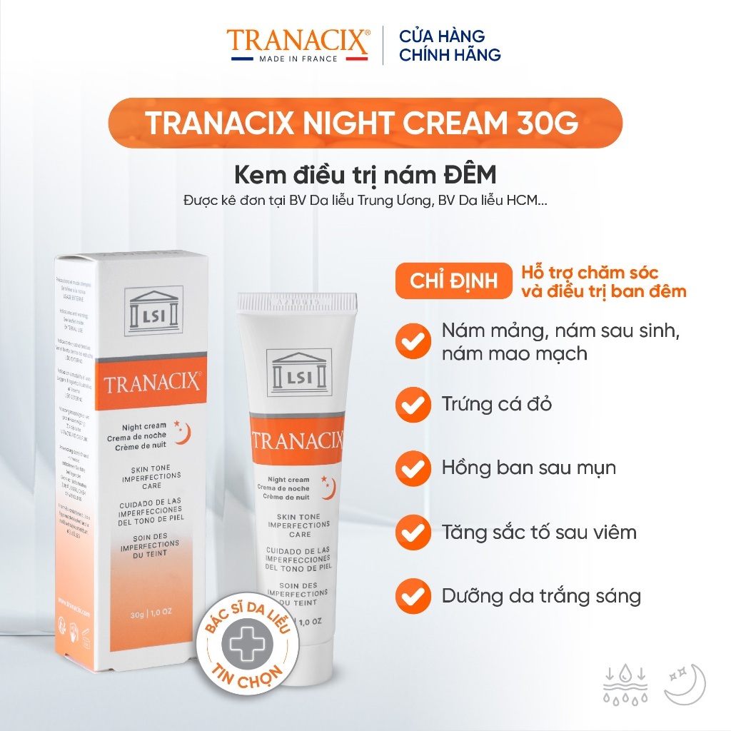 Combo Chăm Sóc Da Ngày & Đêm Tranacix (Day Cream SPF 50+ & Night Cream)