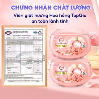 Viên Giặt Xả TOPGIA 3in1 Hương Hoa Hồng Và Lavender Làm Sạch Dịu Nhẹ,Tiện Lợi, Lưu Hương 72H