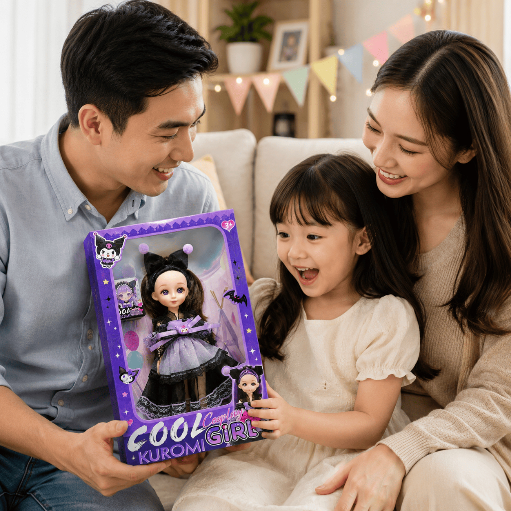 Búp Bê Cho Bé Gái Công Chúa Cá Tính Kuromi Đồ Chơi Bé Gái Dễ Thương Quà Tặng Cho Bé 30cm