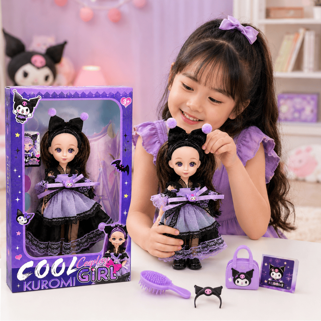 Búp Bê Cho Bé Gái Công Chúa Cá Tính Kuromi Đồ Chơi Bé Gái Dễ Thương Quà Tặng Cho Bé 30cm