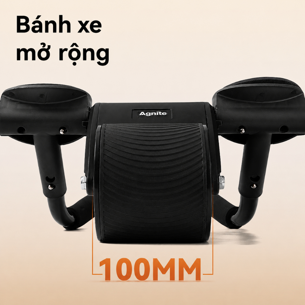 Con lăn tập bụng AGNITE Bánh Lăn Bánh Xe Đôi Chịu Lực Tốt Dễ Sử DụngTập Gym Yoga Tại Nhà