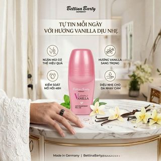 Lăn Khử Mùi Nữ Bettina Barty Vanilla 50ml – Hương Thơm Dễ Chịu, Khử Mùi Suốt 48 Giờ của Đức