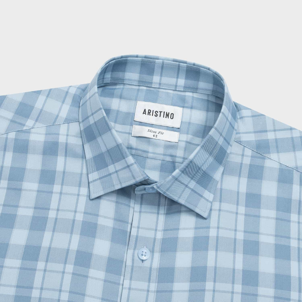 [MẪU MỚI] Áo sơ mi nam Aristino Slimfit, Họa tiết Đan Lát lịch lãm, sang trọng ALS00103