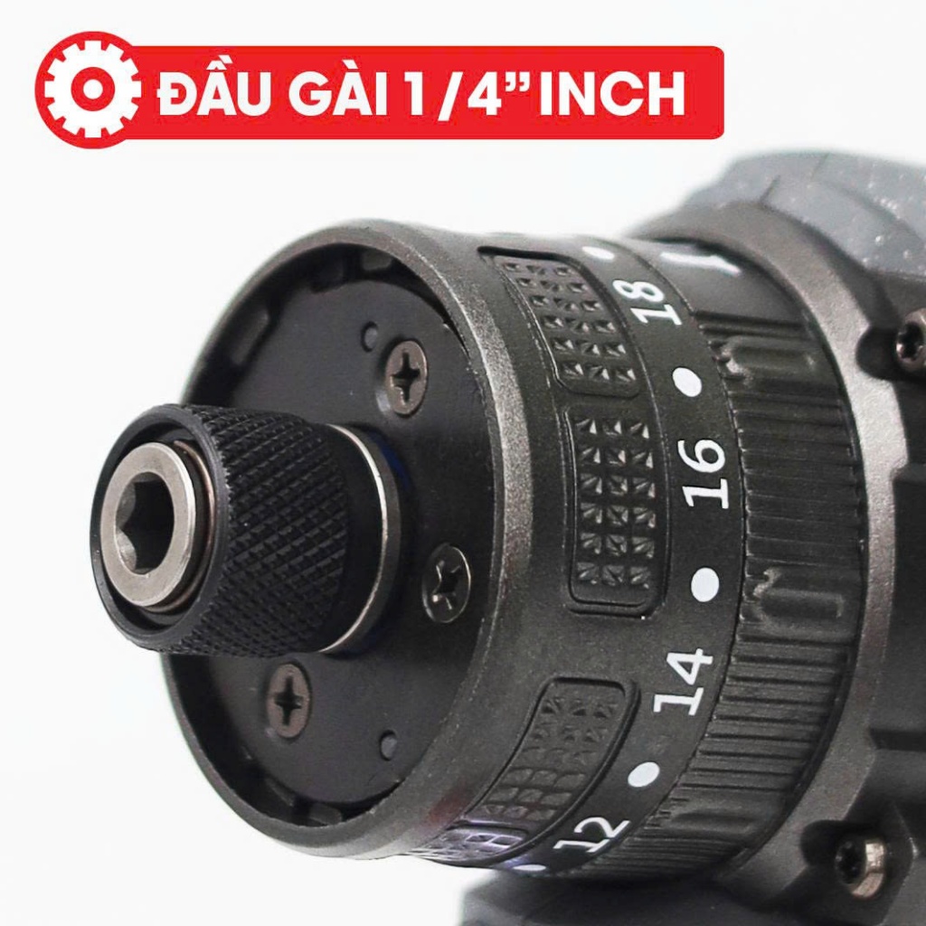 Máy chuyên vít cấp trượt có Búa WORKFIX WF-VT6503PRO, Lực siết 55Nm, Có ngậm vít nhanh - Không than