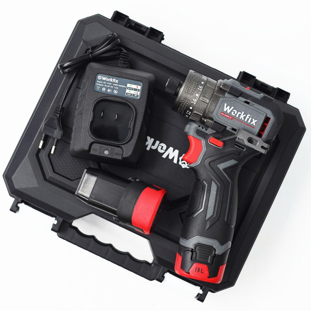 Máy chuyên vít cấp trượt có Búa WORKFIX WF-VT6503PRO, Lực siết 55Nm, Có ngậm vít nhanh - Không than