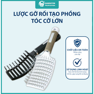 Lược gỡ rối tạo phồng tóc cỡ lớn chuyên dụng dùng sấy tạo kiểu giảm rụng tóc bền đẹp