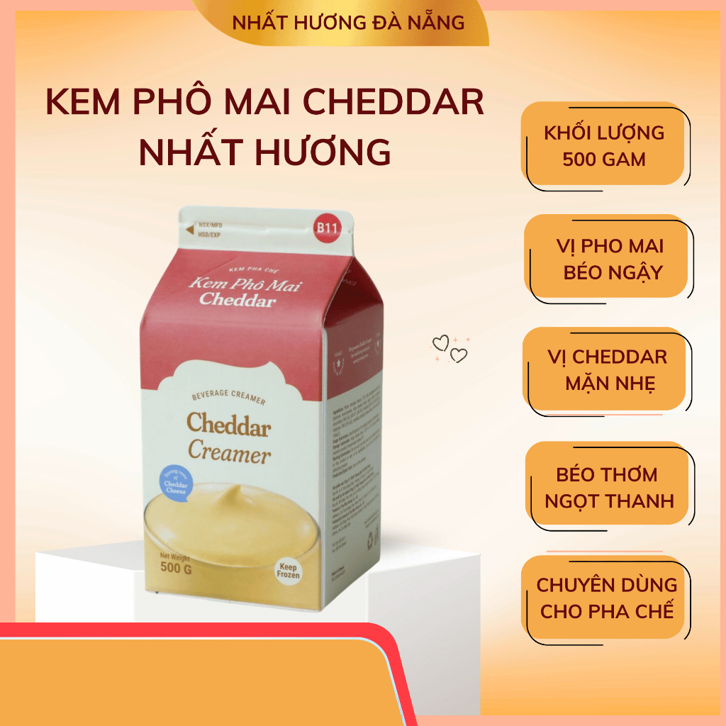 Kem Phô Mai Cheddar Nhất Hương (500g)
