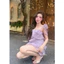 Đầm 2 dây tơ tầng cuốn hoa