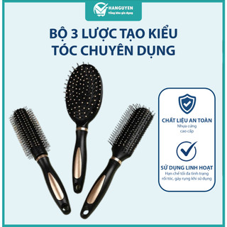Lược chải tóc xoăn gỡ rối tạo kiểu chuyên dụng chống rụng tóc chất liệu bền đẹp dùng hằng ngày