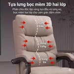 Ghế giám đốc bọc da PU cao cấp Pehouse V58 đệm 15cm ngồi êm ái có ngả lưng và gác chân thư giãn — ảnh 3