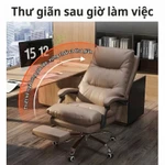 Ghế giám đốc bọc da PU cao cấp Pehouse V58 đệm 15cm ngồi êm ái có ngả lưng và gác chân thư giãn — ảnh 7