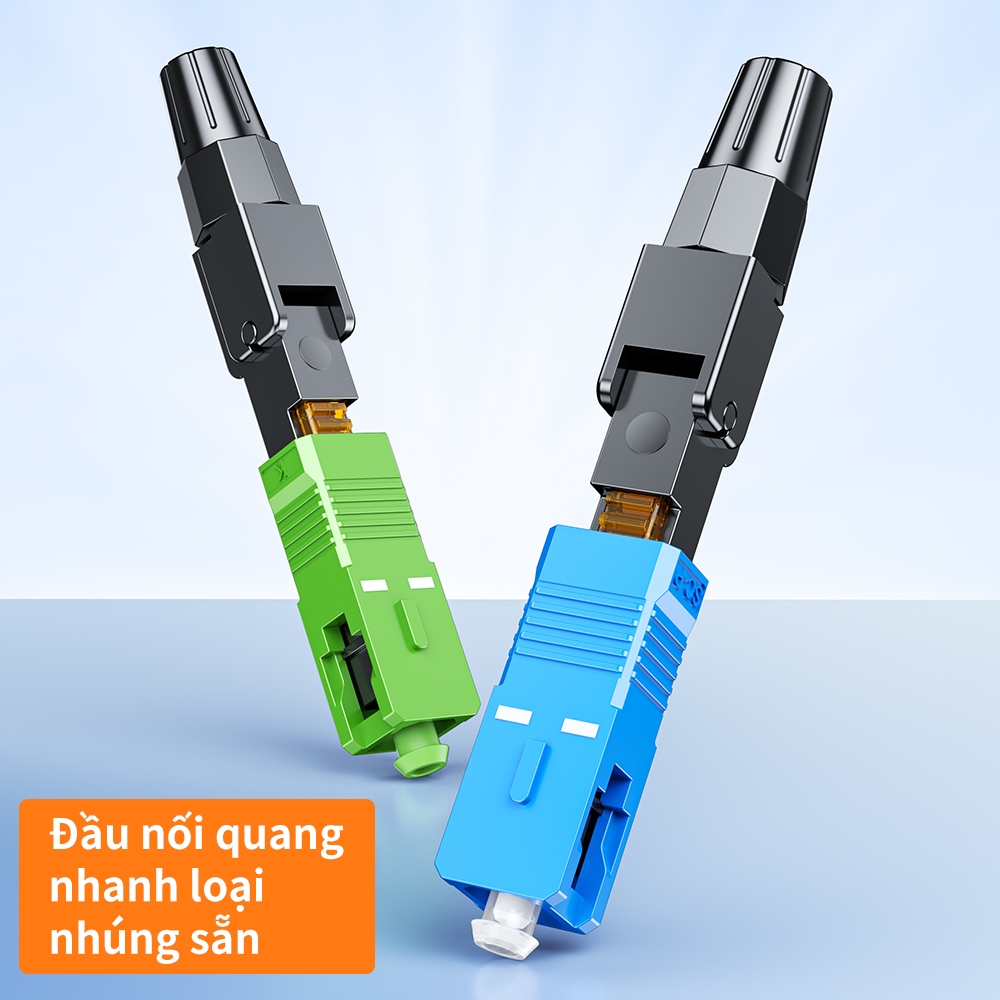 Đầu nối nhanh cáp quang SC/UPC/APC, đầu nối cáp quang FTTH tích hợp sẵn cho mạng viễn thông và di động