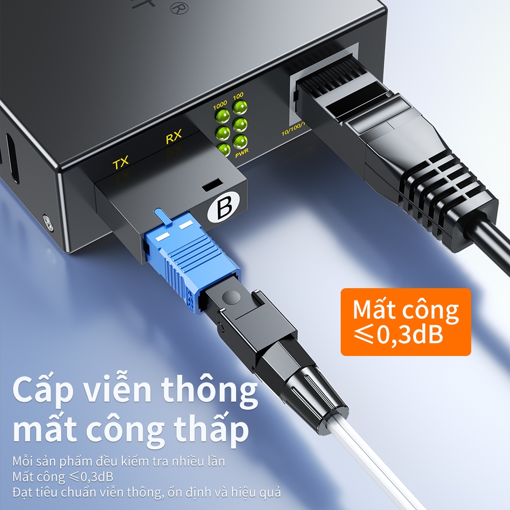Đầu nối nhanh cáp quang SC/UPC/APC, đầu nối cáp quang FTTH tích hợp sẵn cho mạng viễn thông và di động