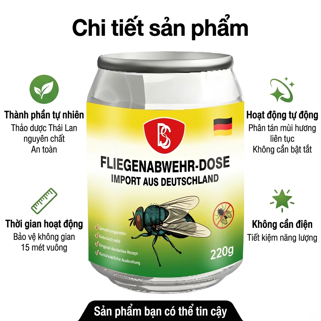 Công nghệ mới của Đức-Nhập khẩu từ Nhật Bản Xua đuổi hiệu quả muỗi, ruồi, bướm đêm