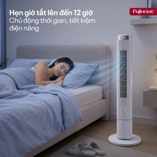 Quạt Tháp Không Cánh Fujihome TF-21HL-DC – Quạt DC Inverter Lọc Không Khí, Siêu Êm, Tiết Kiệm Điện