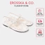 - Giày đế bằng lười thêu hoa phong cách giày lười kiểu dáng basic thời trang màu kem - EL129