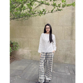 𝗠𝗶𝗹𝗮 𝗟𝗶𝗻𝗲𝗻-| LYLINEN | Áo Linen tay phồng lệch vai