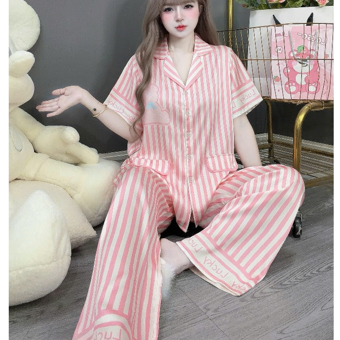 Đồ bộ nữ đồ mặc nhà,đồ ngủ đẹp cho nữ,pijama tay ngắn lụa mềm mịn mát nhiều họa tiết dễ thương [260]