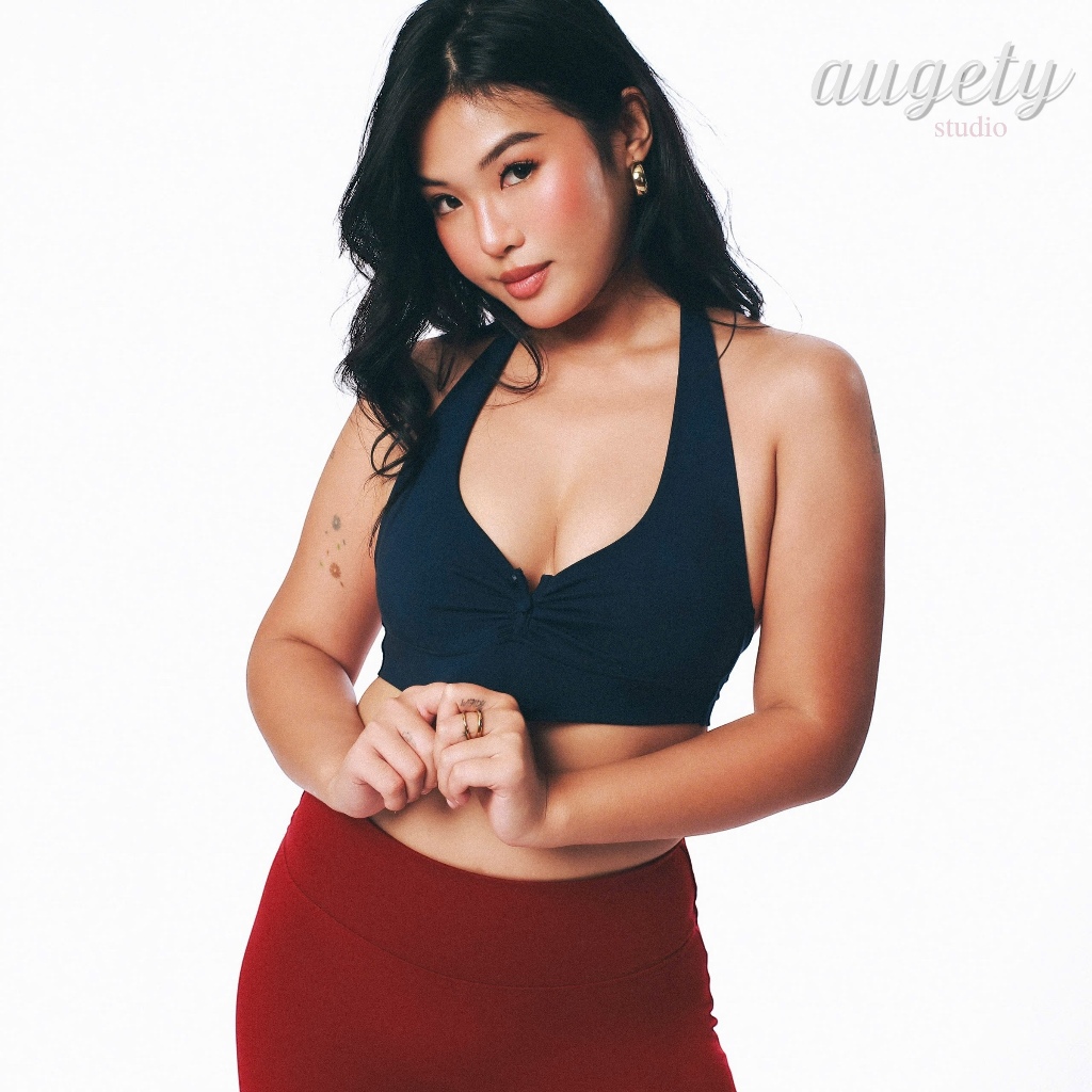Áo Bra Nữ Cố Yếm Nút Bọc Hỗ Trợ Định Hình Ngực Augety Studio, SEVY Halter Bra