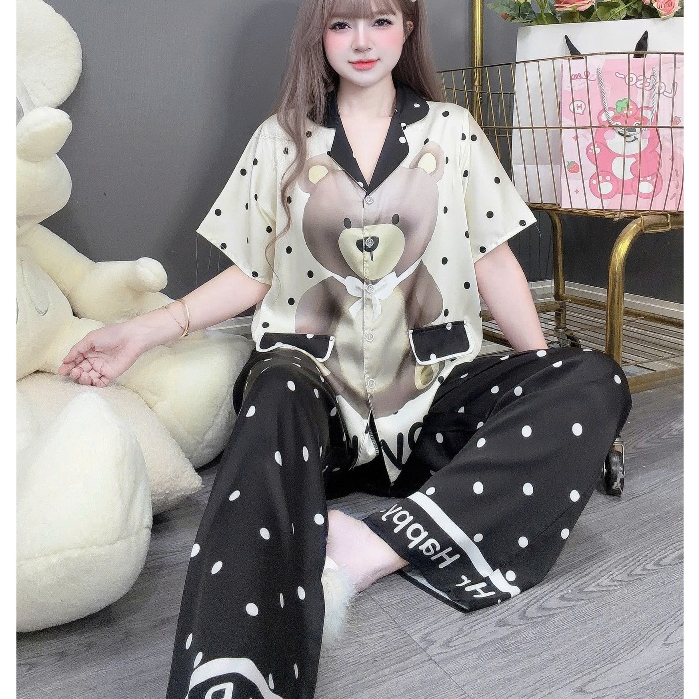 Đồ bộ nữ đồ mặc nhà,đồ ngủ đẹp cho nữ,pijama tay ngắn lụa mềm mịn mát nhiều họa tiết dễ thương [260]