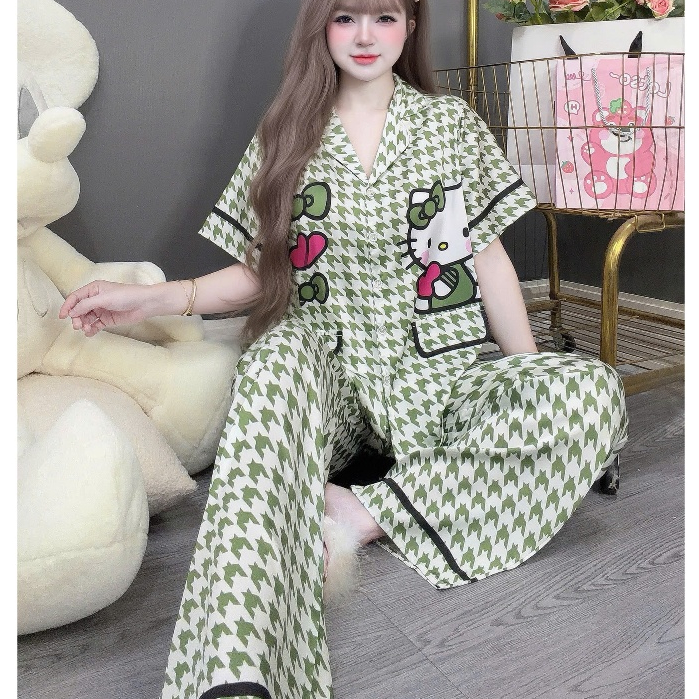 Đồ bộ nữ đồ mặc nhà,đồ ngủ đẹp cho nữ,pijama tay ngắn lụa mềm mịn mát nhiều họa tiết dễ thương [260]