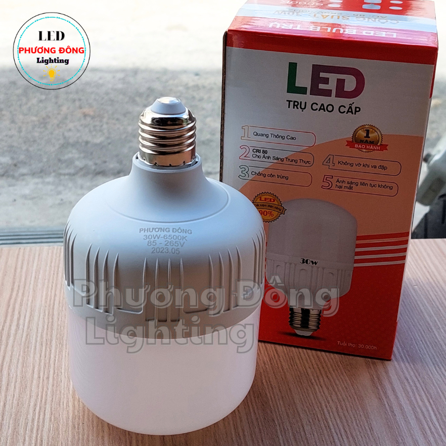 Bóng Đèn LED Trụ Cao Cấp 30W Siêu Sáng, Tiết Kiệm Điện, Bảo Hành 1 Đổi 1 ĐỦ WAT